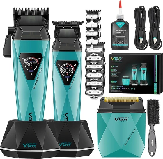 ست سهقلو VGR V-877S3 بدنه شفاف زرد