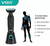 دستگاه اصلاح صورت و بدن ضدآب" -سلطان باتری v601بادی کروم دو کاره