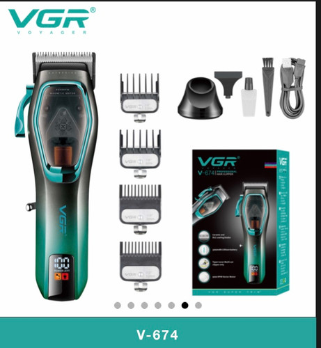 -VGR-V674 سلطان ماشین اصلاح حجم زن ویجی ار -باتری3000میلی-۴ساعت استفاده مداوم فقط با ۱۲۰دقیقه شارژگیری -متور 9000RPM-تیغه های پروفیشنال -