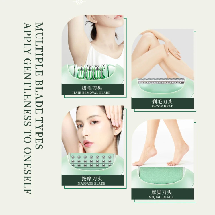 KEMEi km6037اپیلاتور ۴کاره مخصوص خانومها اصلاحموهای زاعد -زیر بغل -ناحیه شرمگاهی -و کل بدن استفاده آسان همانند تیغ