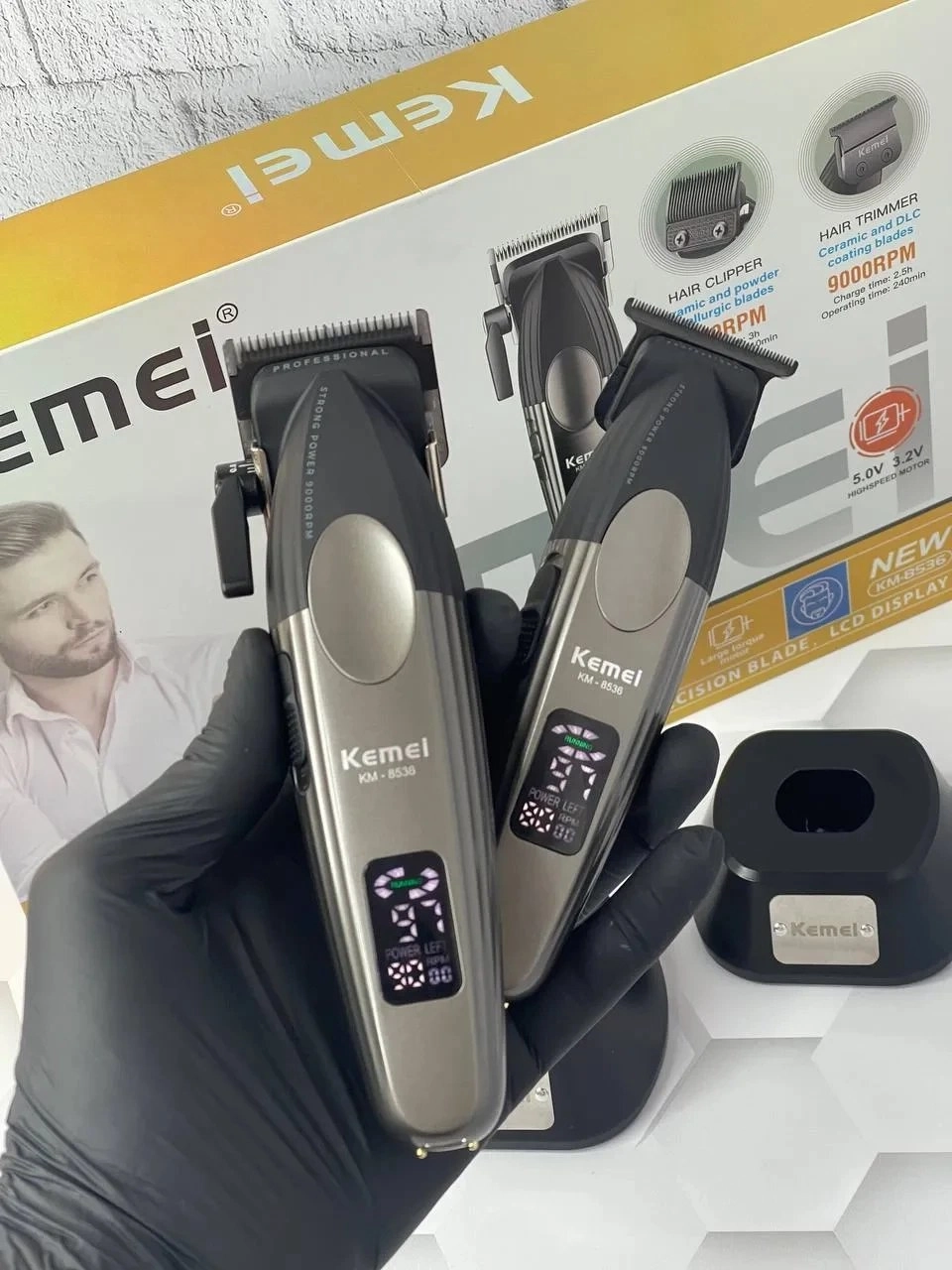 KEMEi 8536پک دو عددی ماشین اصلاح موی سر و صورت قابلیت آرایشگاهی حرفه ای با کیفیت عالی و قیمت ویژه از سایت vgrmall