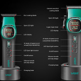 ست حرفه ای مخصوص ارایشگاه و شخصی وی885 اس۲ رنگ سبز