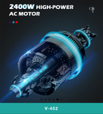 سشوار فیروزه ای وی جی ار مدل v452قابلیت ۲۴۰۰۰w