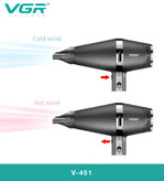 سشوار پرفروش وی جی ار با حالت سردگرم وداغ گازانتی ۲۴ماهه متور وسیمکشی