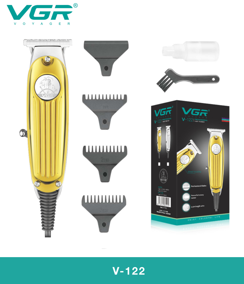 ماشین اصلاح برقی VGR V-122 با بدنه فلزی و موتور ۶۵۰۰ دور وی جی ار نمایندگی تهران