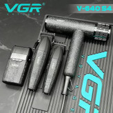 ست کامل حرفهای VGR-V640 S4 4in1 شامل سشوار، ماشین اصلاح حجمزن، خطزن و شیور در جعبه بندکدار مشکی – همراه با پیشبند مشتری با گارانتی معتبر وی جی ار