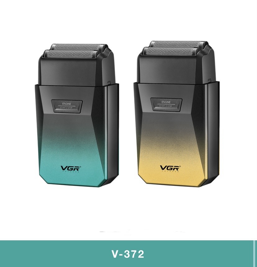 "شیور فویلی VGR V-372 با تیغه دوبل بلاک تیتانیوم و شارژ USB - قیمت ۱۴۰۵ - خرید آنلاین از وی جی ار مال"