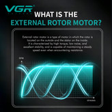 نمایشگر و استند شارژ کلیپپر VGR V-888C - قیمت با گارانتی ۲۴ ماهه از وی جی ار مال