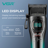 نمایشگر و استند شارژ کلیپپر VGR V-888C - قیمت با گارانتی ۲۴ ماهه از وی جی ار مال