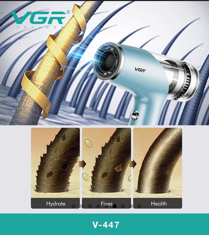 vgr-v447سشوار وی جی ار 110,000Rpmجدید