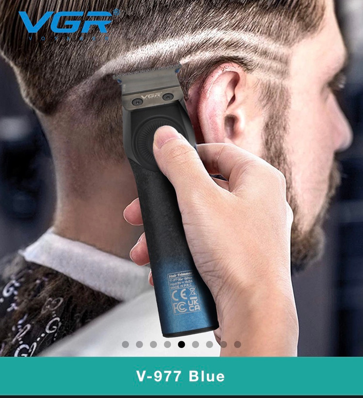 خطزن VGR V-977 BLUE با نمایشگر LED و ۴ شانه