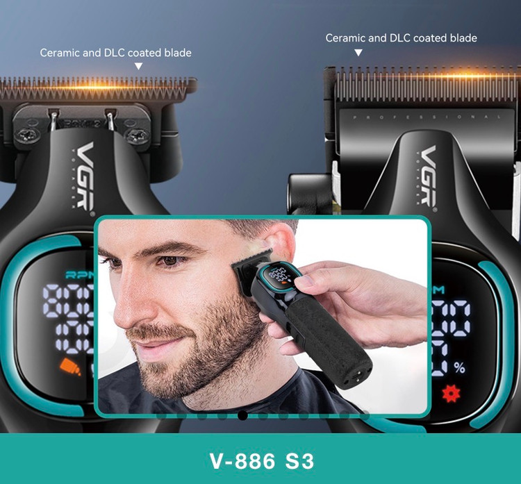 vgr-v886 s3in1ست۳تایی ماشین اصلاح سر و صورت وی جی ار جدید