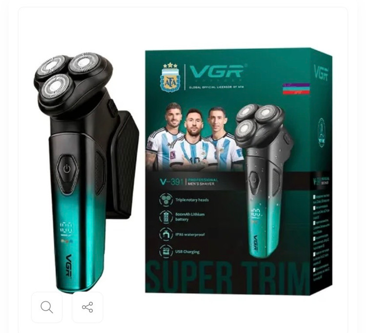 بدنه شیور VGR V-391 با طراحی ارگونومیک و نمایشگر LED برای اصلاح دقیق ریش