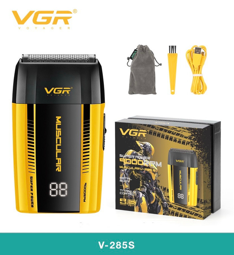 نمایشگر LED شیور VGR V-285S نشان دهنده درصد باتری و سرعت