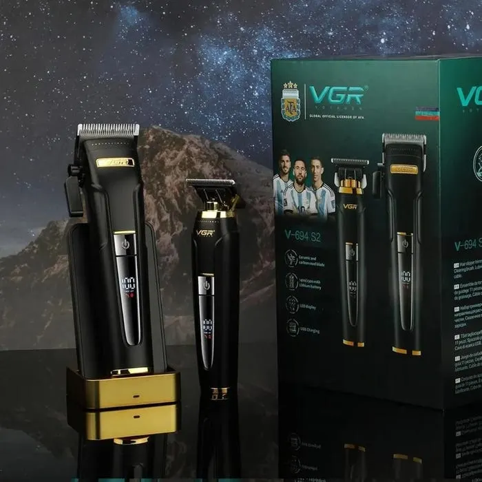 ست دو تایی VGR V-694 S2 شامل حجم زن و خط زن با استند شارژ شونده