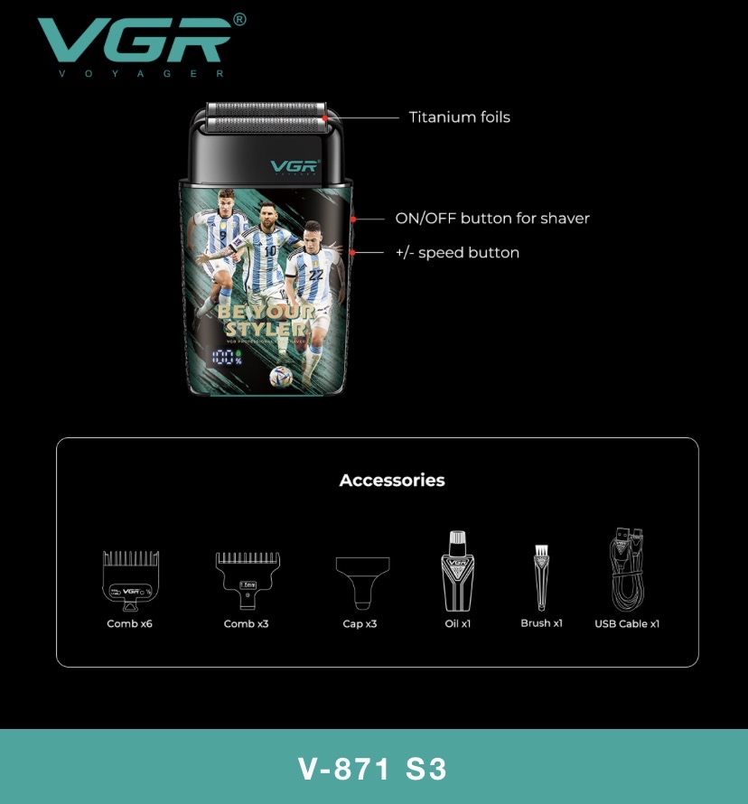 VGR-V871 S3in1پک کامل ماشین اصلاح وی جی ار۱۴۰۵