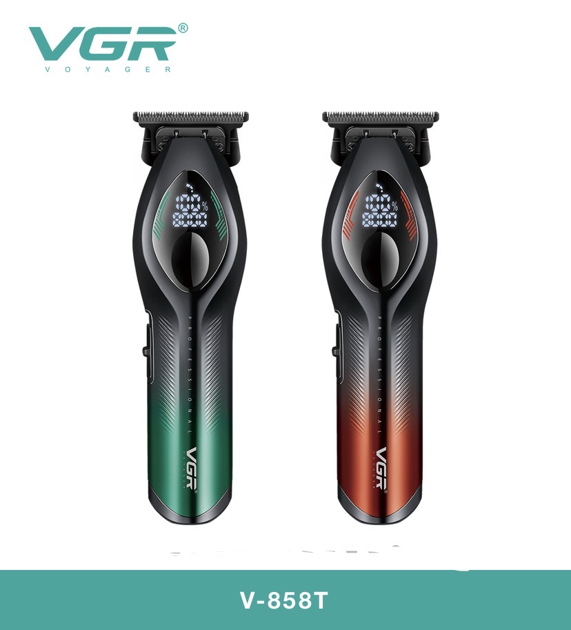 ماشین اصلاح خط زن VGR V-858T با تیغه سرامیکی DLC و قابلیت توربو