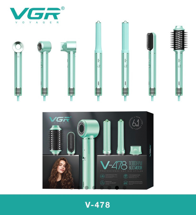 VGR-V478s4in1سشوار 6کاره وی جی ار110,000Rpm(جدید)