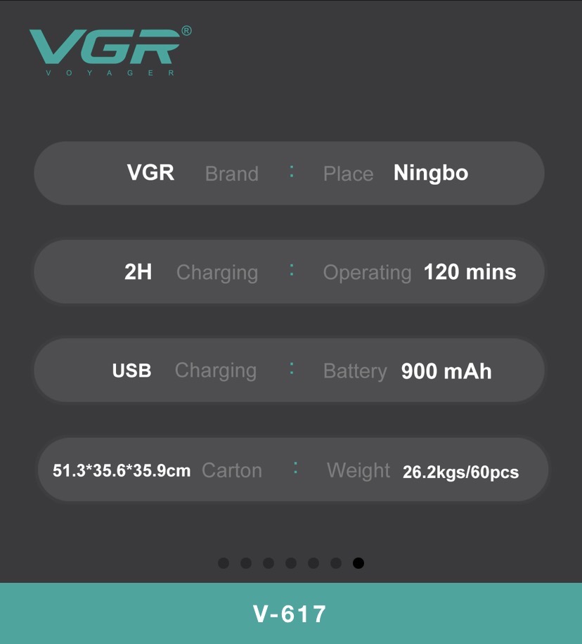 vgr-v617شیور ریش تراش وی جی ار دوکاره صفر زن -موزن بینی