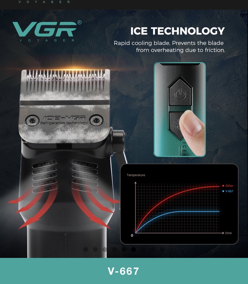 vgr-v667 ماشین اصلاح کلیپر 5دنده وی جی ار
