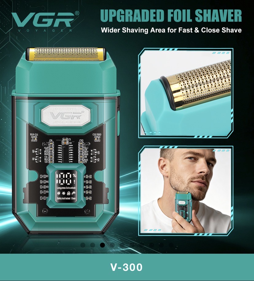 vgr-v300دستگاه شیور صفر زن صورت وی جی ار مدل فویلی