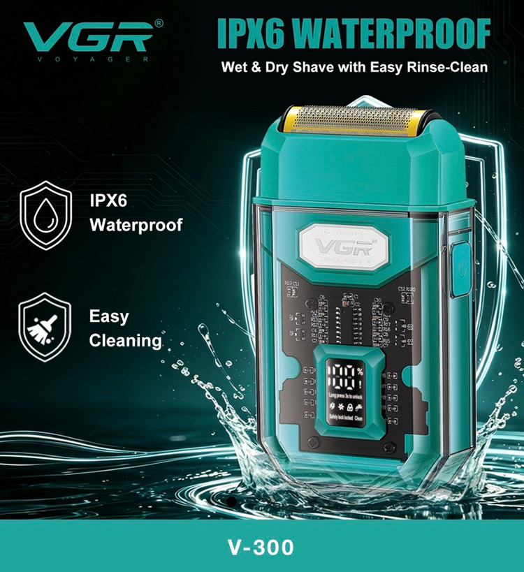 vgr-v300دستگاه شیور صفر زن صورت وی جی ار مدل فویلی